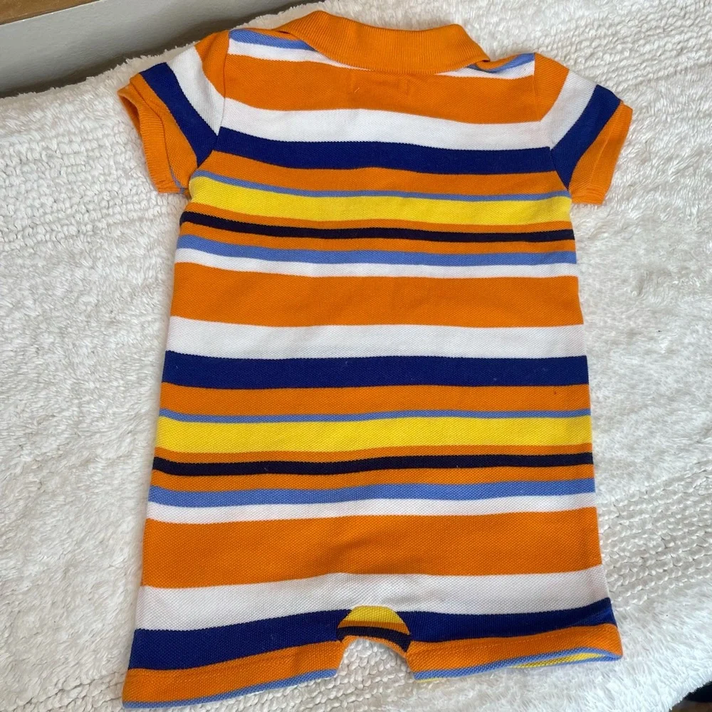 Ralph Lauren Orange Stripe Romper Size 18 Months